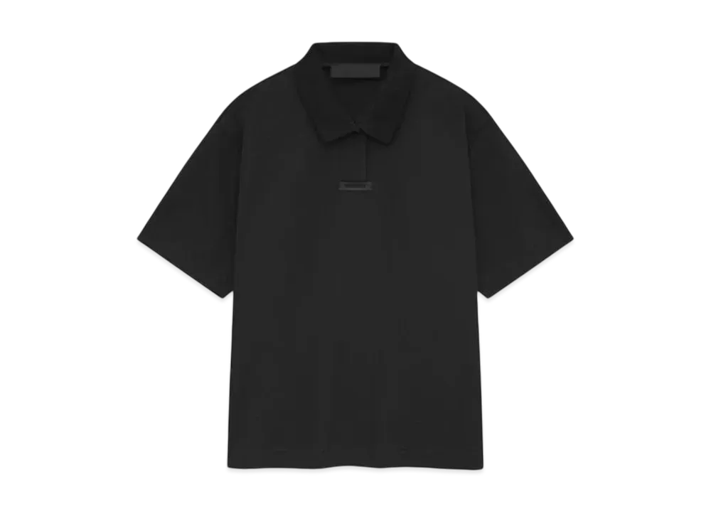 FEAR OF GOD Essentials Pique Polo "Black"