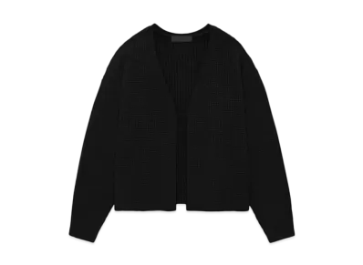 FEAR OF GOD Essentials Heavy Waffle Cardigan "Black"
