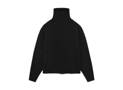 FEAR OF GOD Essentials Heavy Waffle Turtleneck "Black"