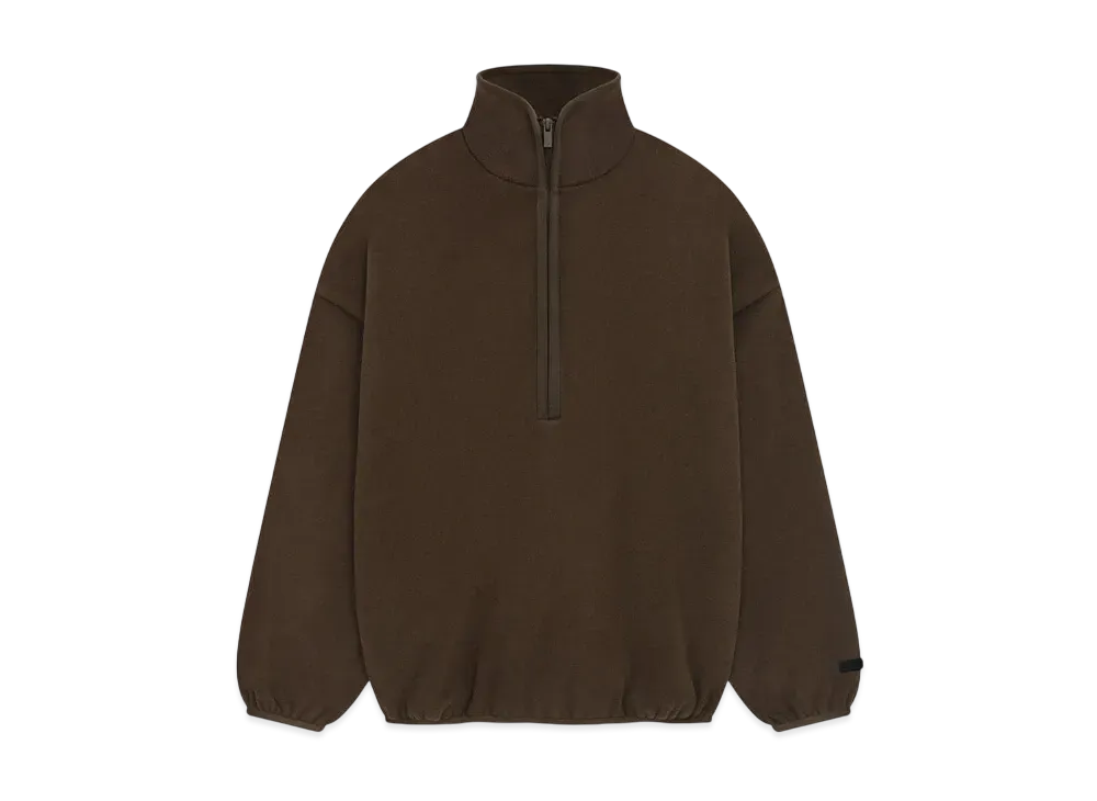 FEAR OF GOD Essentials Brushed Half Zip Pullover "Brown"