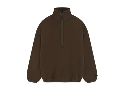 FEAR OF GOD Essentials Brushed Half Zip Pullover "Brown"