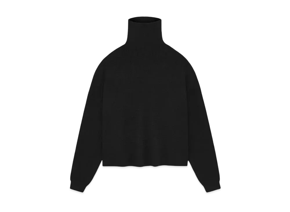 FEAR OF GOD Essentials Women's Waffle Turtleneck "Black"