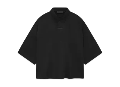 FEAR OF GOD Essentials Women's Pique Cropped Polo "Black"