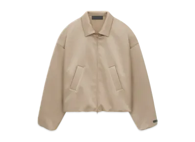 FEAR OF GOD Essentials Women's Satin Nylon Bomber Jacket "Desert Sand"