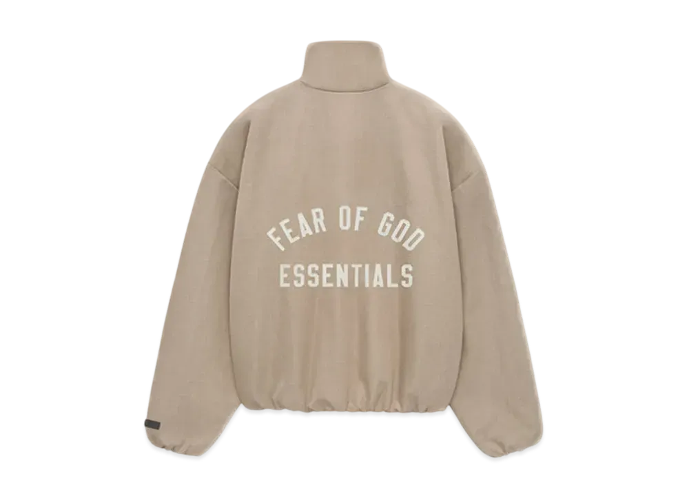 FEAR OF GOD Essentials Women's Textured Nylon Track Jacket "Desert Sand"