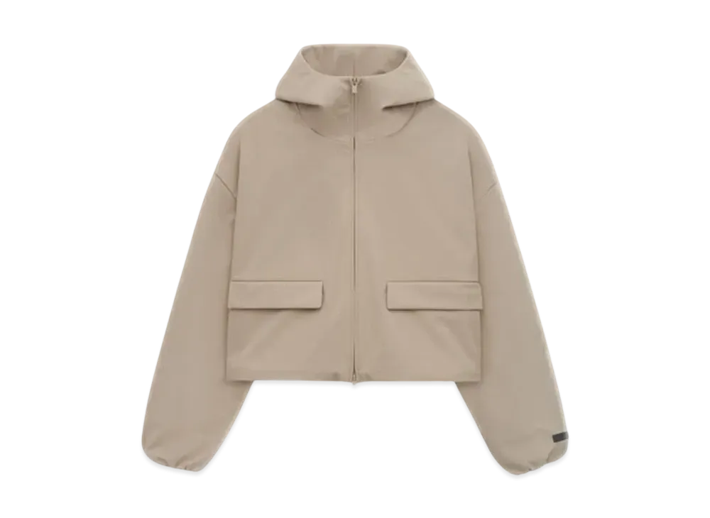 FEAR OF GOD Essentials Women's Bonded Nylon Hooded Anorak "Desert Sand"