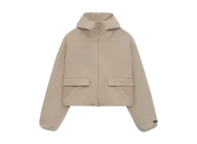 FEAR OF GOD Essentials Women's Bonded Nylon Hooded Anorak "Desert Sand"
