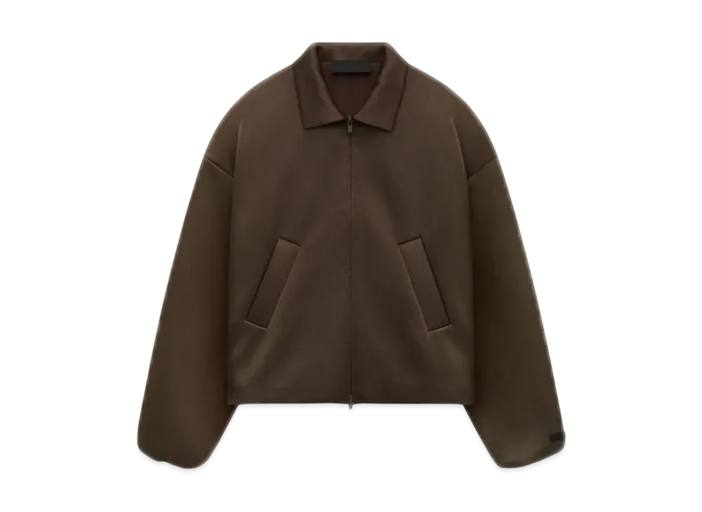 FEAR OF GOD Essentials Women's Satin Nylon Bomber Jacket "Brown"