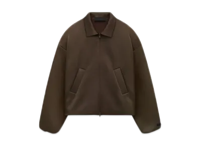 FEAR OF GOD Essentials Women's Satin Nylon Bomber Jacket "Brown"