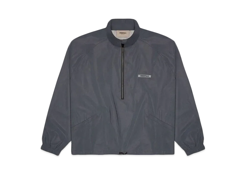 FEAR OF GOD ESSENTIALS Half Zip Track Jacket "Black Reflective"