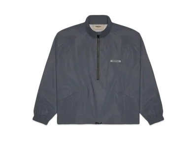 FEAR OF GOD ESSENTIALS Half Zip Track Jacket "Black Reflective"