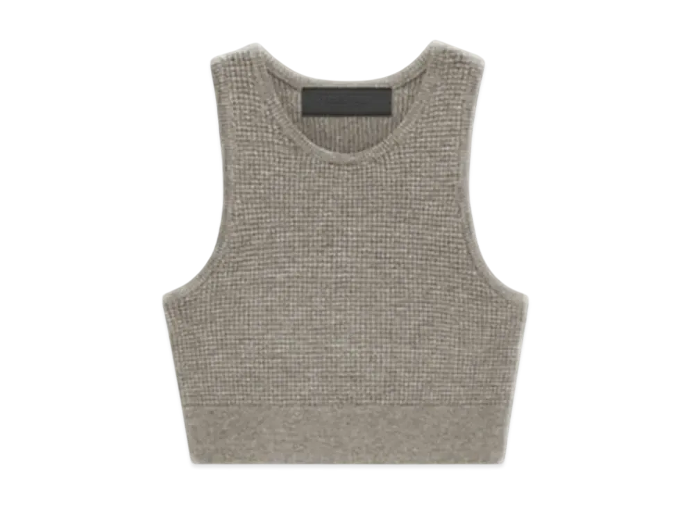 FEAR OF GOD Essentials Women's Waffle Sport Tank "Heather Gray"