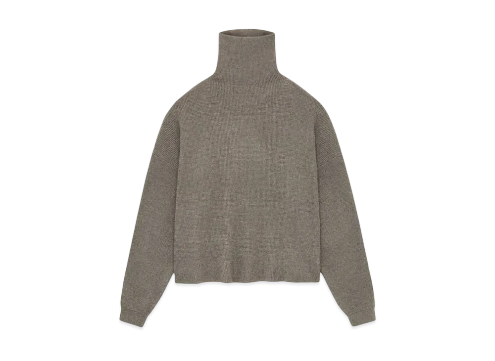 FEAR OF GOD Essentials Women's Waffle Turtleneck "Heather Gray"