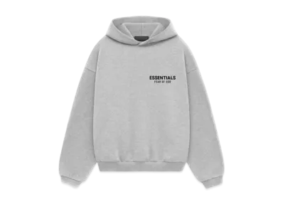 FEAR OF GOD Essentials Kid's Fleece Hoodie "Light Heather Gray"