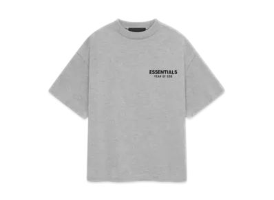 FEAR OF GOD Essentials Kid's Jersey Crewneck Tee "Light Heather Gray"