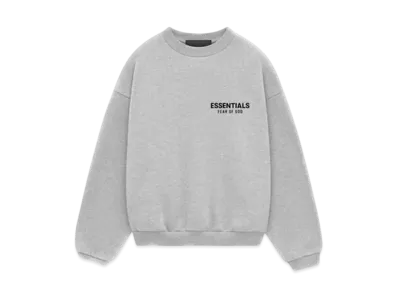 FEAR OF GOD Essentials Kid's Fleece Crewneck "Light Heather Gray"
