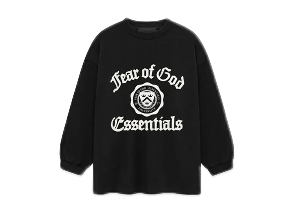 FEAR OF GOD Essentials Kid's Heavy Longsleeve Tee "Black"
