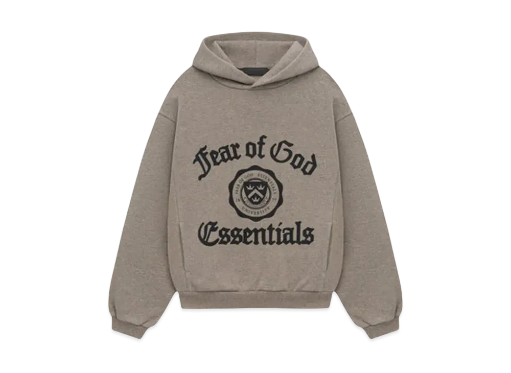 FEAR OF GOD Essentials Kid's Heavy Fleece Vintage Shrunken Hoodie "Heather Gray"