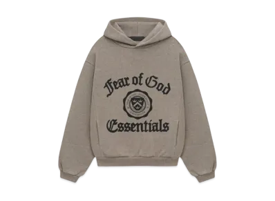 FEAR OF GOD Essentials Kid's Heavy Fleece Vintage Shrunken Hoodie "Heather Gray"