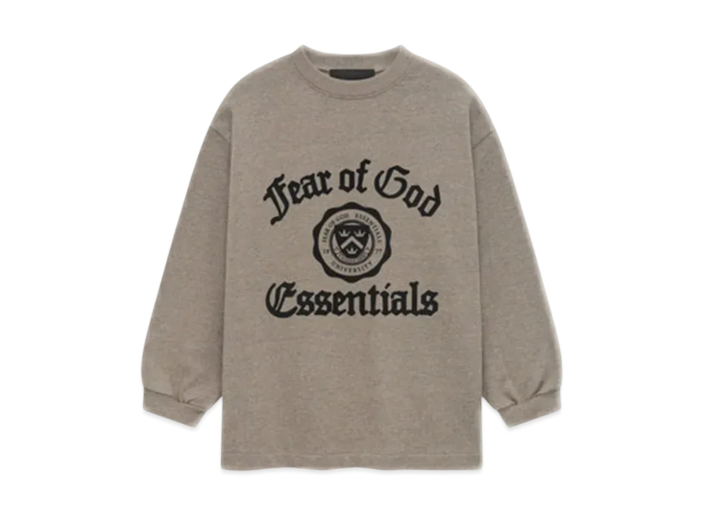 FEAR OF GOD Essentials Kid's Heavy Longsleeve Tee "Heather Gray"