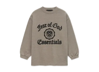 FEAR OF GOD Essentials Kid's Heavy Longsleeve Tee "Heather Gray"