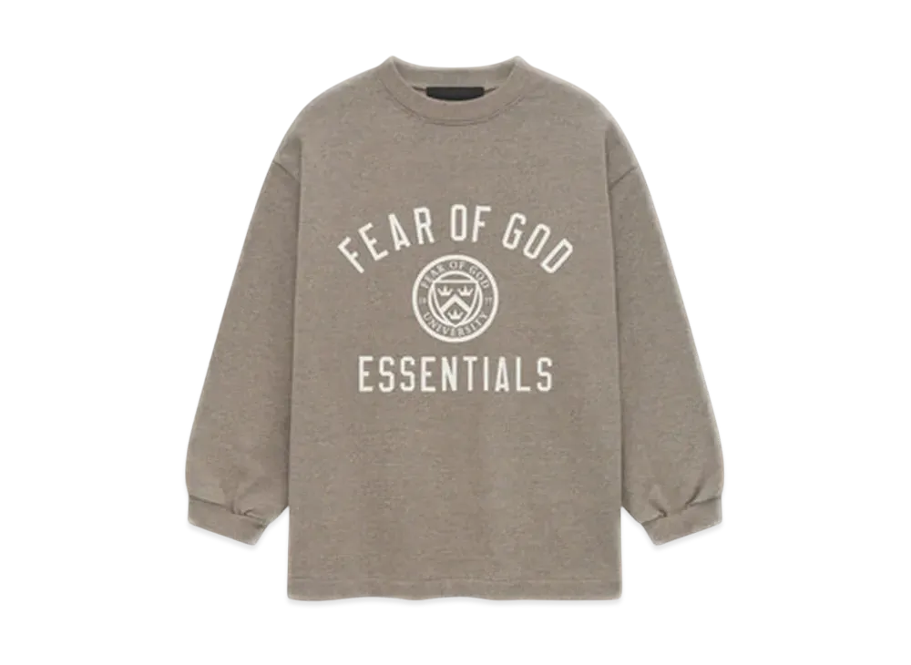FEAR OF GOD Essentials Kid's Jersey Long Sleeve Tee "Heather Gray"