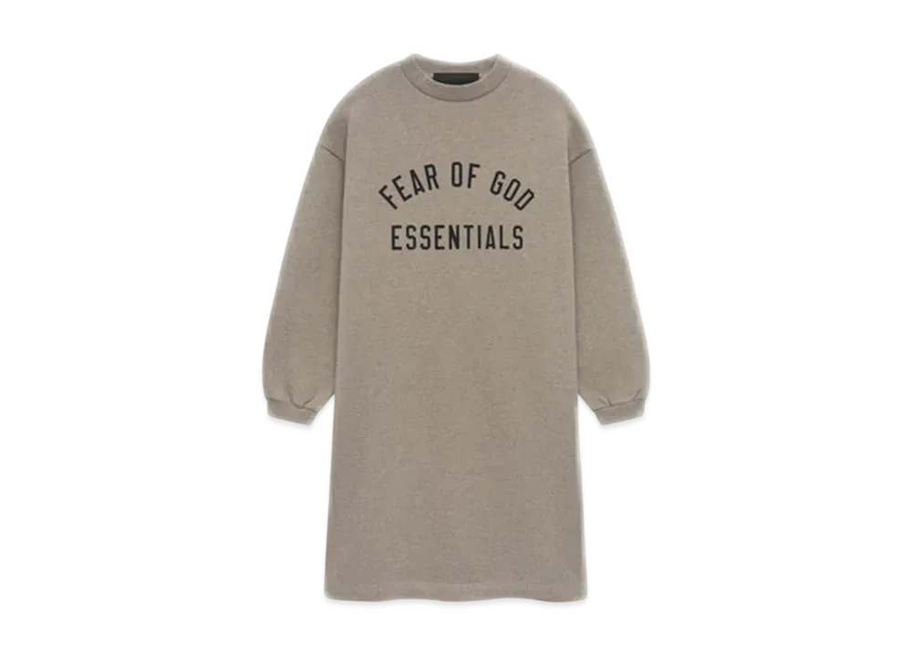 FEAR OF GOD Essentials Kid's Fleece Crewneck Dress "Heather Gray"