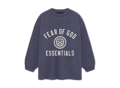 FEAR OF GOD Essentials Kid's Jersey Long Sleeve Tee "Marine"