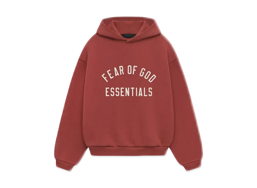FEAR OF GOD Essentials Kid's Fleece Hoodie "Crimson"