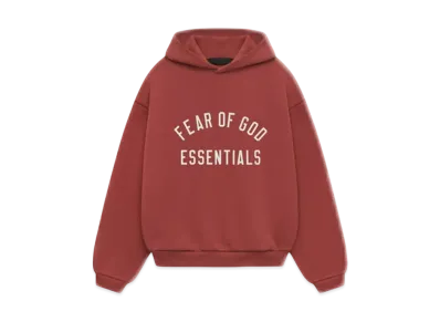 FEAR OF GOD Essentials Kid's Fleece Hoodie "Crimson"