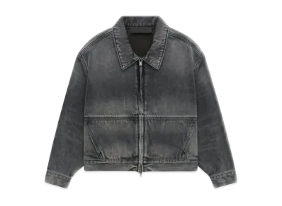 FEAR OF GOD Essentials Kid's Denim Trucker Jacket "Vintage Black"