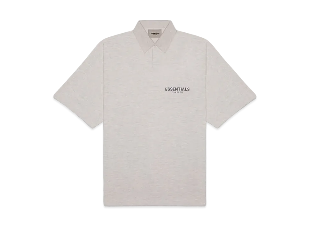 FEAR OF GOD ESSENTIALS Short Sleeve Boxy Polo "Heather Oatmeal"