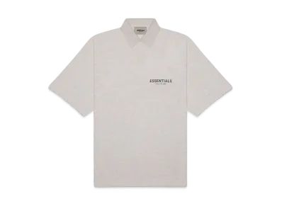 FEAR OF GOD ESSENTIALS Short Sleeve Boxy Polo "Heather Oatmeal"