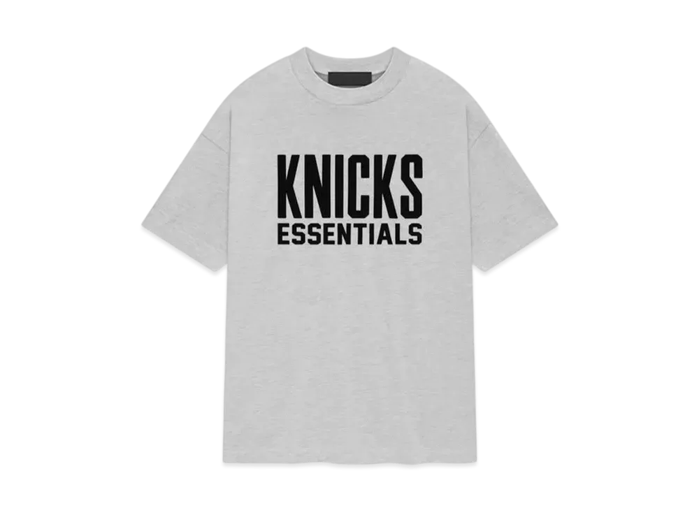 FEAR OF GOD ESSENTIALS x NBA Knicks Tee "Light Heather"