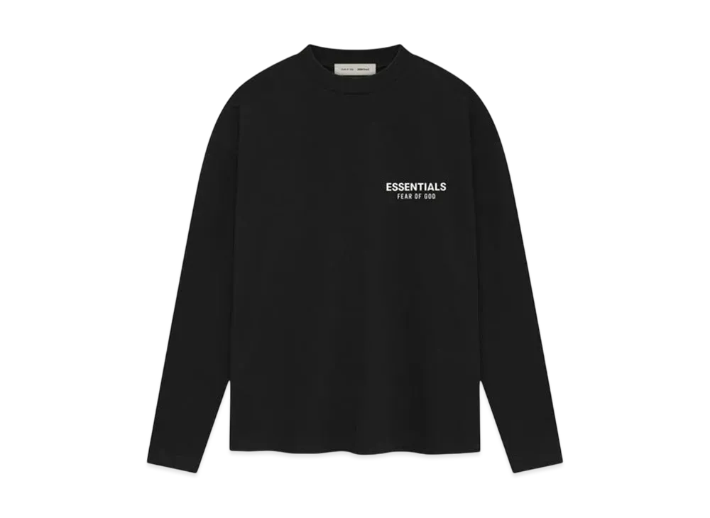 FEAR OF GOD ESSENTIALS Classic Long Sleeve Tee "Jet Black"