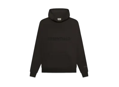 FEAR OF GOD ESSENTIALS 3D Silicon Applique Pullover Hoodie "Black"