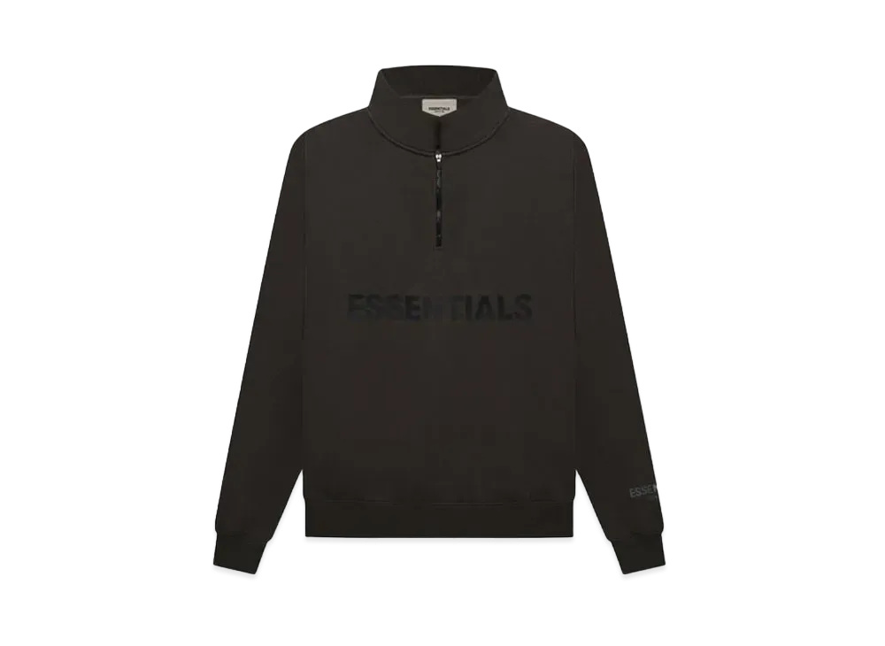 FEAR OF GOD ESSENTIALS Half Zip Pullover Sweater "Black"