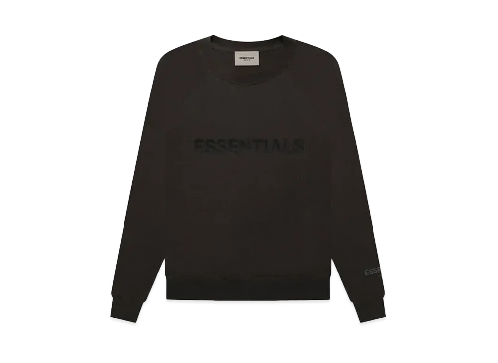 FEAR OF GOD ESSENTIALS 3D Silicon Applique Crewneck "Black"