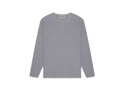 FEAR OF GOD ESSENTIALS Thermal Longsleeve Henley T-Shirt "Grey"