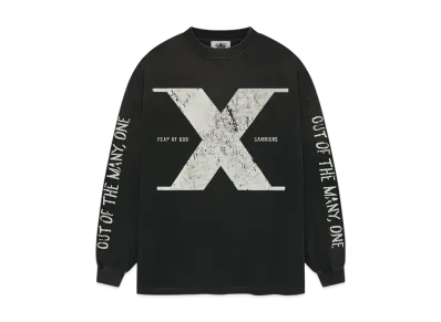 FEAR OF GOD x Malcolm X Out Of Many One L/S Tee "Off Black"
