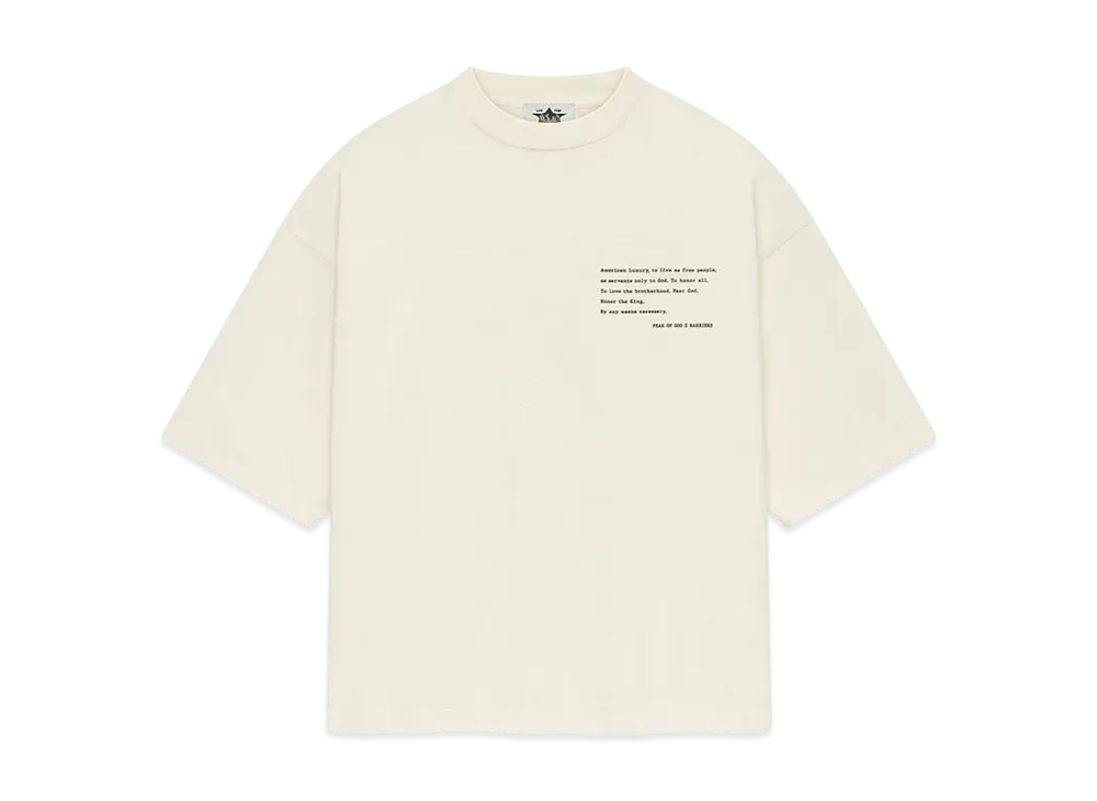 FEAR OF GOD x Malcolm X Cream American Luxury S/S Tee "Cream"
