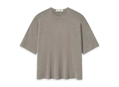 FEAR OF GOD ESSENTIALS Merino Short Sleeve Sweater "Homestead Heather"