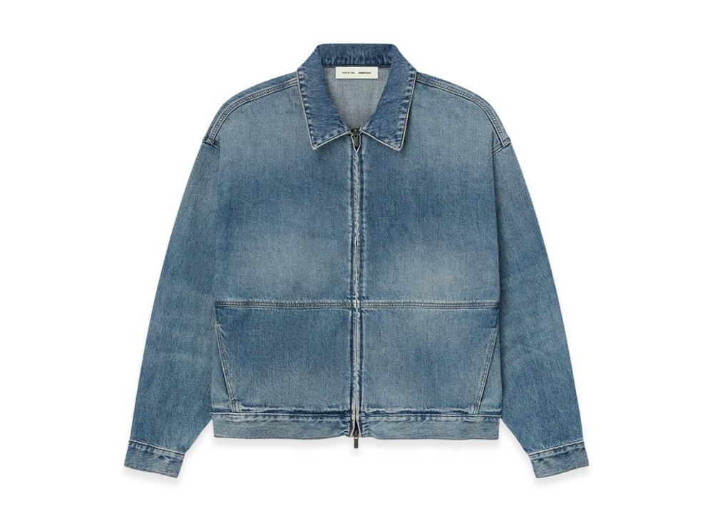 FEAR OF GOD ESSENTIALS Denim Trucker Jacket "Classic Blue"