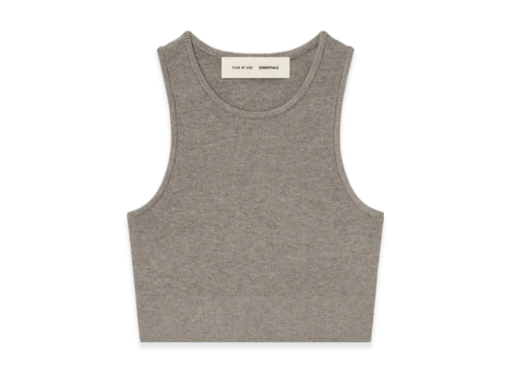 FEAR OF GOD ESSENTIALS Womens Soft Rib Knit Sport Tank "Homestead Heather"
