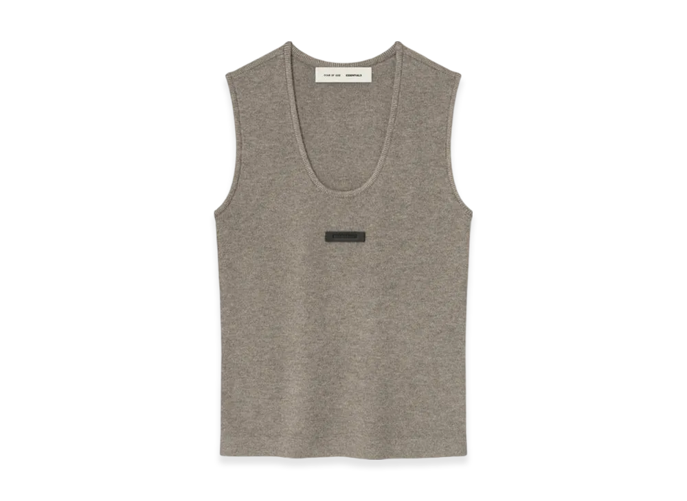 FEAR OF GOD ESSENTIALS Womens Soft Rib Knit Tank "Homestead Heather"