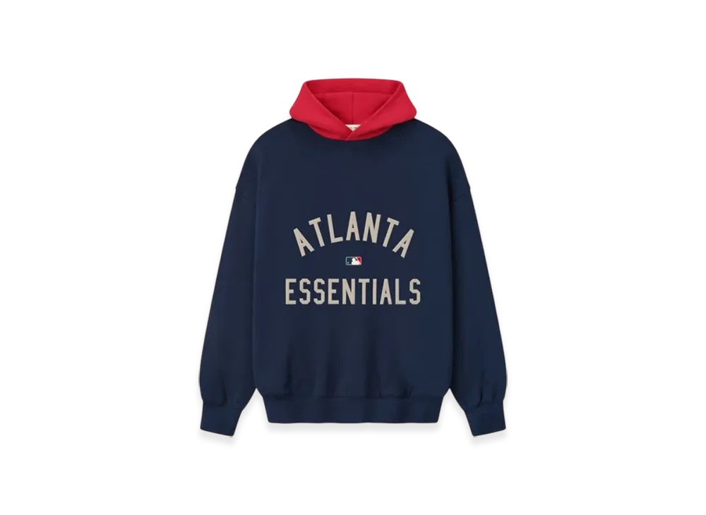 FEAR OF GOD x MLB ESSENTIALS Braves Hoodie "Navy"