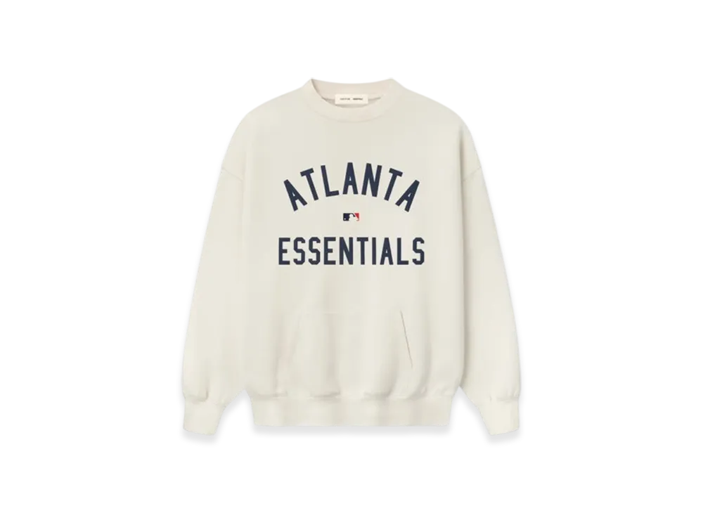 FEAR OF GOD x MLB ESSENTIALS Braves Crewneck "Cream White"