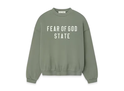 FEAR OF GOD ESSENTIALS 90's Fleece Crewneck "Moss"