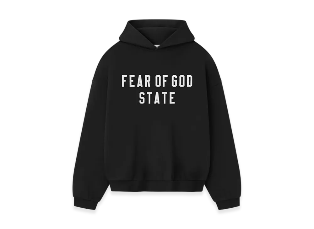 FEAR OF GOD ESSENTIALS 90's Fleece Hoodie "Jet Black"