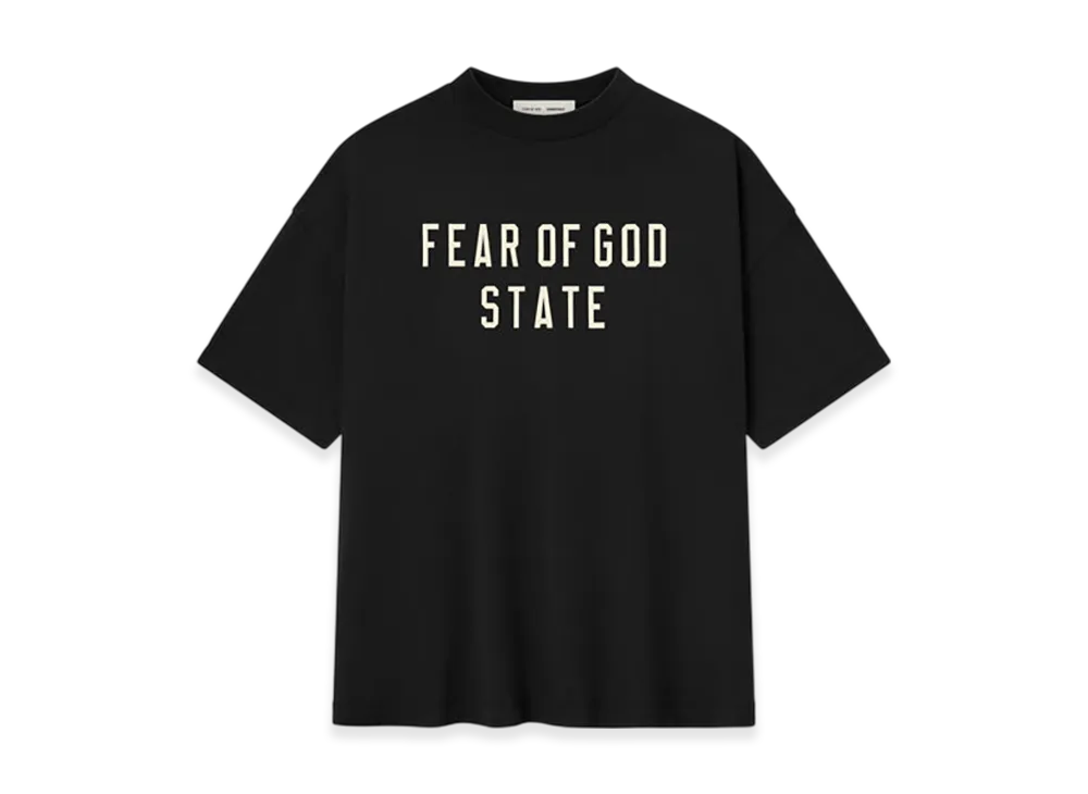 FEAR OF GOD ESSENTIALS 90's Tee "Jet Black"